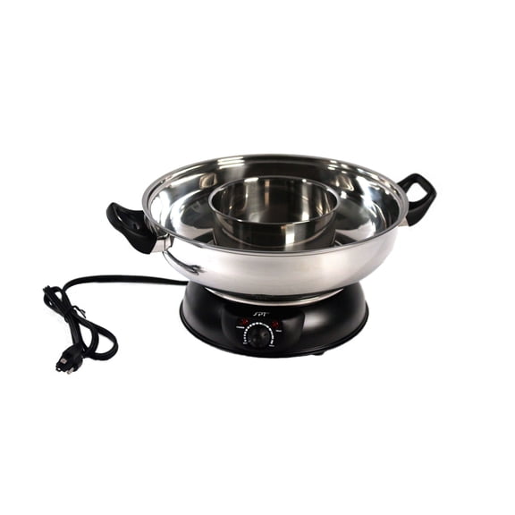 Sunpentown SS-303 Electric Shabu Shabu Pot with 2 Compartments