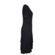 thumbnail image 5 of Puntoco Vestido De Manga Corta Con Cuello En V, Botón Sólido Informal Para Mujer Negro L, 5 of 9