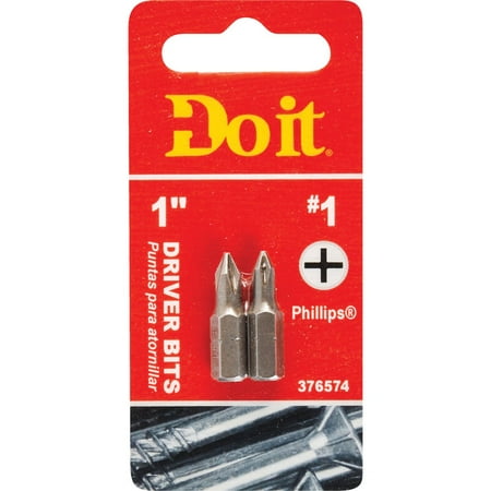 

2PK Do it #1 Phillips 1 In. Insert Screwdriver Bit (2-Pack)