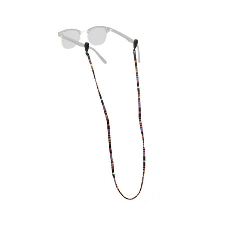 Chums Baja Eyewear Retainer – Black Multi-Stripe Sunglass Strap