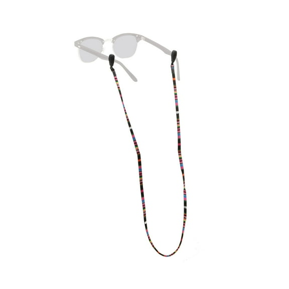 Chums Baja Eyewear Retainer – Black Multi-Stripe Sunglass Strap