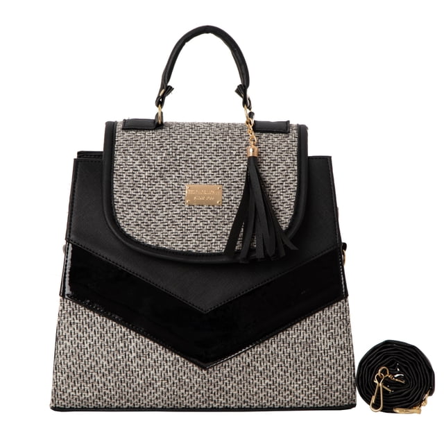 Bolso Yute De Mujer FANA Haven Color Negro Reforzada Es Para Ti, M4001!!
