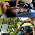 thumbnail image 2 of XYZCANDO Highland Cow 4 Piece Golf Cart Seat Covers American Flag Golf Cart Steering Wheel Covers Golf Cart Flag USA Flag Golf Cart Accessories Golf Cart Wheel Cover Decoration Banner Black, 2 of 7