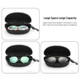 thumbnail image 2 of TELOLY Sunglasses Case Glasses Case Hard Shell for Large Eyeglasses Portable Travel Zipper Glasses Case Black, 2 of 5