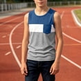 thumbnail image 5 of Asxite Toddler Boys Tank Top Contrast Color Pocket Sleeveless Crew Neck Casual Summer Blouses 3-14Y, 5 of 6