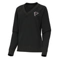 thumbnail image 2 of Women's Antigua Heather Black Atlanta Falcons Varsity Tri-Blend V-Neck Long Sleeve T-Shirt, 2 of 3