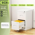 thumbnail image 3 of Lateral file cabinet with lock, metal office file cabinet with drawers for home office, lockable file cabinet for legal/letter/A4/F4 size, 3 of 7