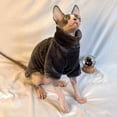 thumbnail image 1 of Ropa para gatos sin pelo Otoño e invierno Camiseta elástica de algodón de grosor medio Base de terciopelo de visón resistente a lamidos Espesada Cálida y cómoda, 1 of 6