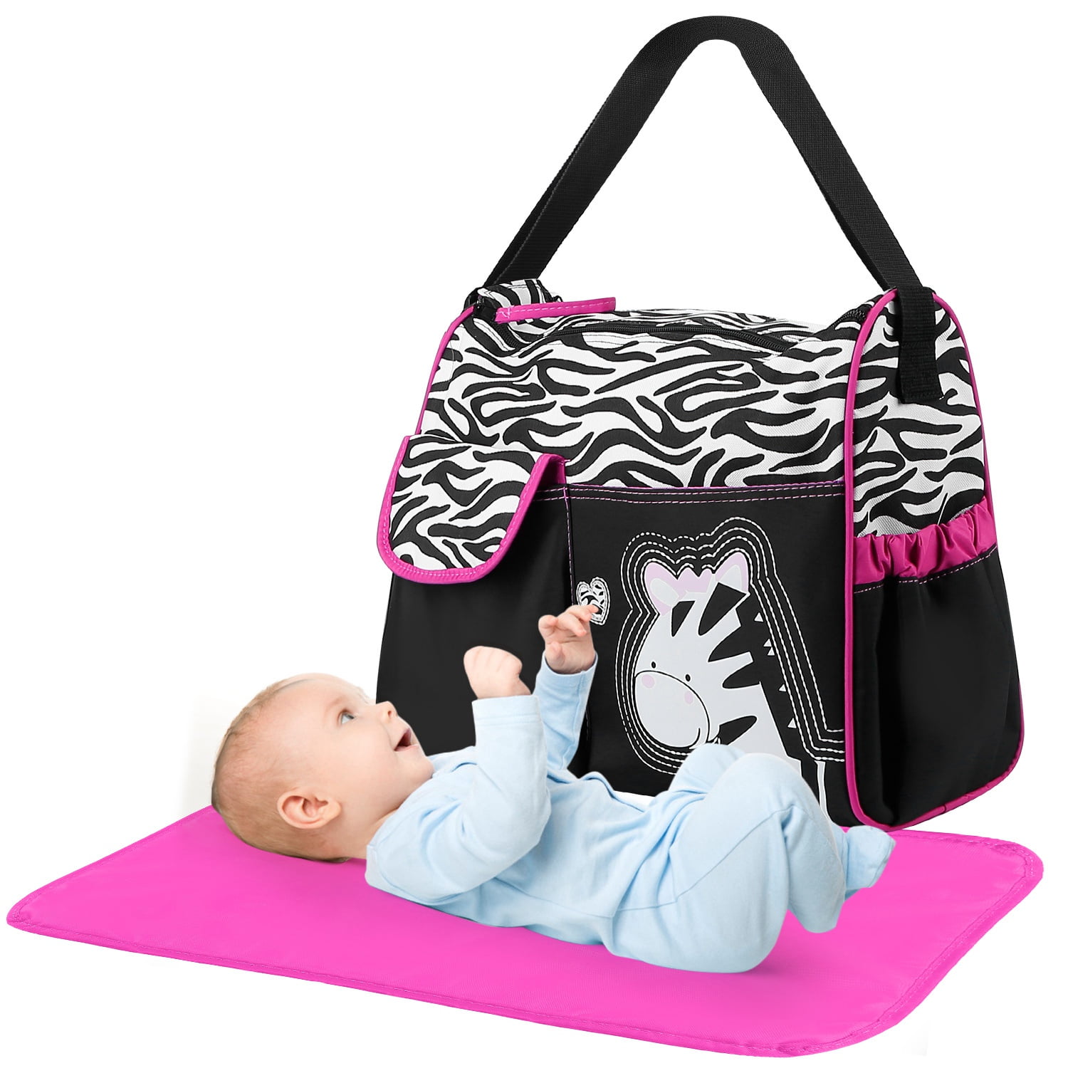 Mommy Handbag Baby Changing Diaper Nappy Shoulder Bag Bottle Mat Portable Large 