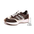 thumbnail image 7 of Rokment Women's Leopard Platform Fashion Sneakers Trendy Casual Color Block Suede Lace up Skateboard Tennis Walking Running Shoes for Woman Brown Size 9.5, 7 of 7