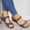 Blue, variant on Daolelai Retro Sandals for Women with Stitching and Casual Velcro, Large Size Sandals