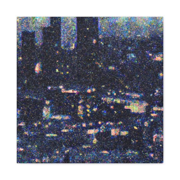 Modern Art Deco Pointillism - Canvas