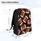 thumbnail image 4 of Balery Brown Football On Black Mochila - Mochila Estilosa y Duradera para Laptop de 15 Pulgadas con Tela Oxford Impermeable, 4 of 8