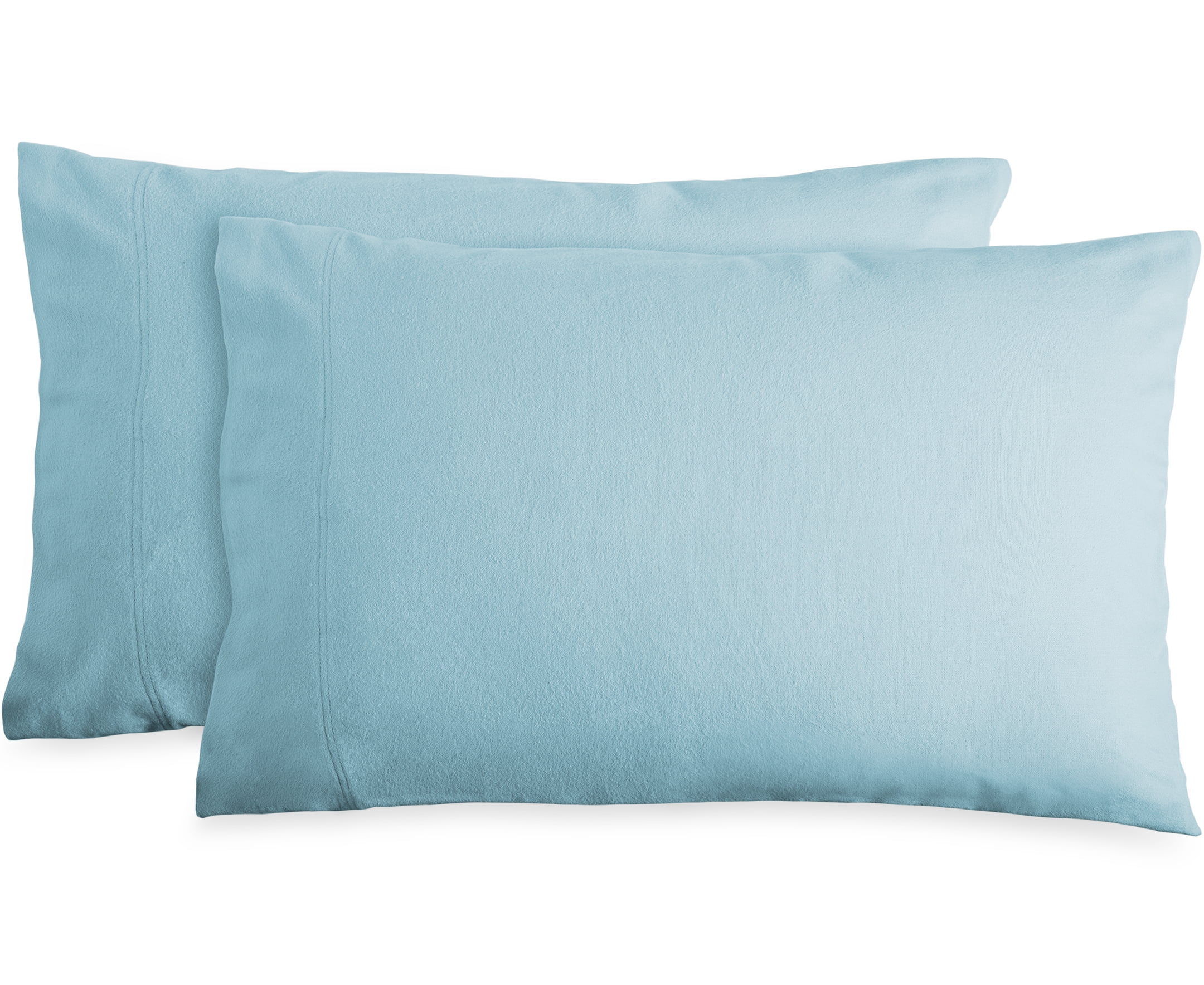 Bare Home 100% Cotton Flannel Deep Pocket 5-Piece Sheet Set with 2 Bonus Pillowcases (Split King, Light Blue)