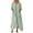 Mint Green, variant on Womens Cotton Maxi Dresses Casual 3/4 Sleeve V Neck Loose Long Kaftan with Pockets Summer Flowy Sundress Black S