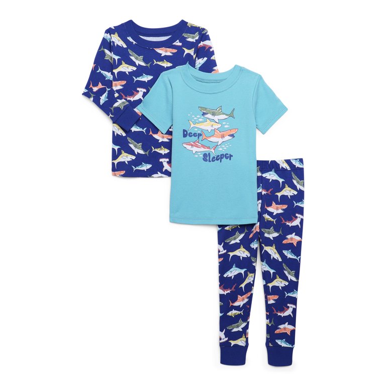 Wonder Nation Toddler Cotton Pajama Set, 3-Piece photo 1