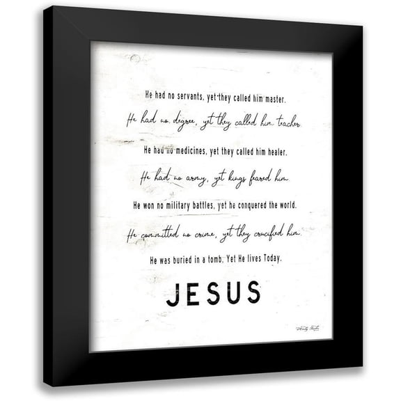 Jacobs, Cindy 12x14 Black Modern Framed Museum Art Print Titled - Jesus