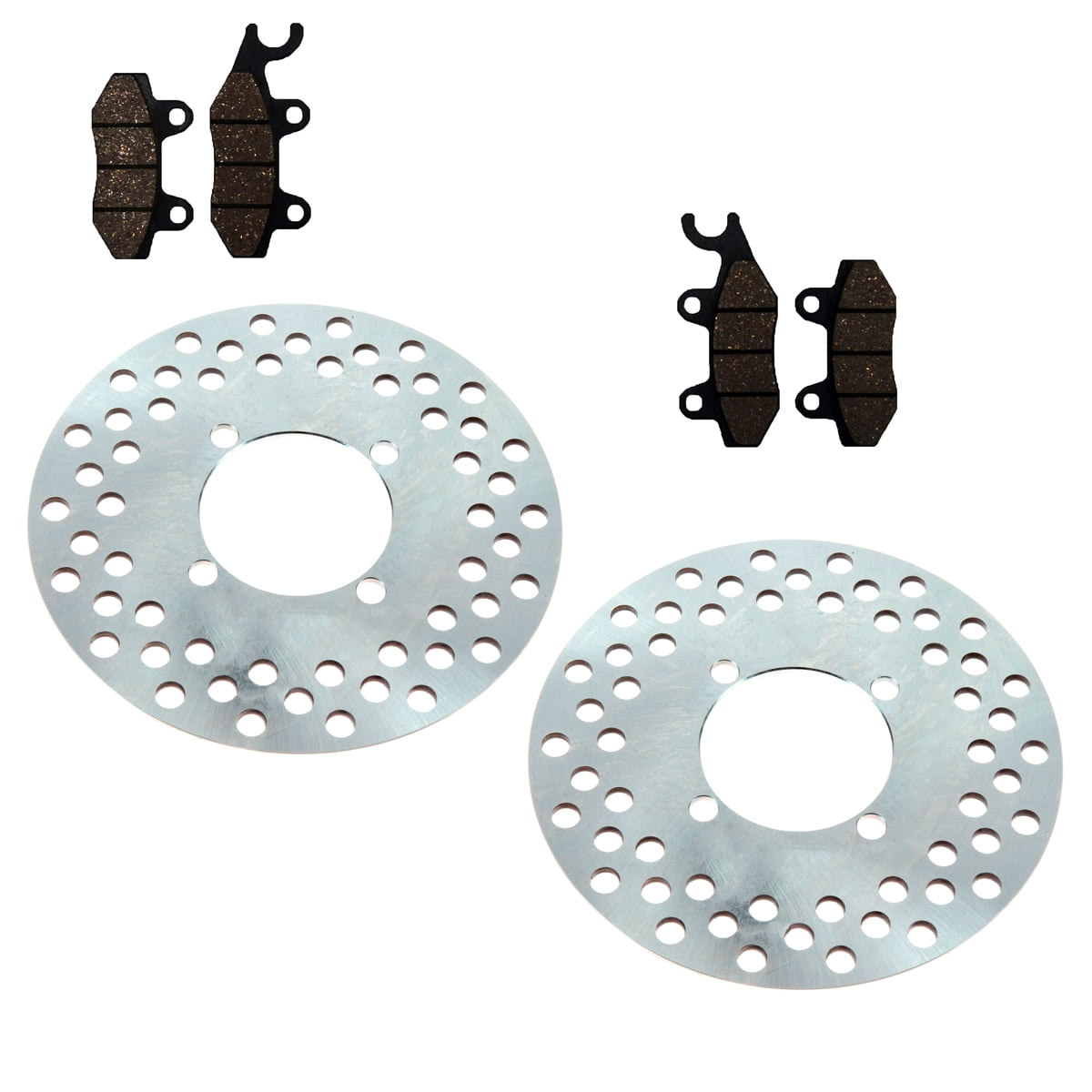 2 Front Brake Rotors & Pads Yamaha Rhino 450 4x4 YXR450 2006 2007 2008