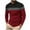 Wine, variant on YUGYXL Mens Retro Color Block Striped Shirt Long Sleeve Crewneck Tops Casual Loose Fit Tshirts Classic Contrast Pullover Tees Black L