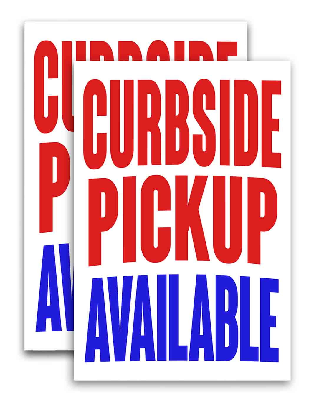 Curbside Pickup Available (24" X 36") Vinyl Decal Only (Pack of 2