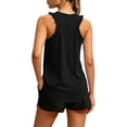 thumbnail image 2 of Basic Tank Tops for Women Racerback Crewneck Loose Athletic Running Gym Tees Comfort Workout Tank Tops Woman Black M, 2 of 5