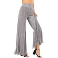 thumbnail image 1 of Xuanfei Women High Waist Wide Leg Smocked Stringy Selvedge Long Pants, 1 of 7