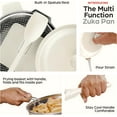 thumbnail image 6 of Granitestone ZUKA Ceramic Pan, 12 Inch Ceramic Deep Frying Pan Set with Steamer, Large Saute Pan with Lid, Everyday Skillet, Non Toxic Pans for Cooking, Nonstick, Induction Oven & Dishwasher Safe, 6 of 9