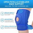 thumbnail image 4 of AVIDDA Knee Support with Open-Patella Design for Joint Pain, Sports, Injury Rehabilitation, Adjustable Knee Brace for Men Woman with 3 Straps, Size XL-M, Blue, 1 Pair, 4 of 8
