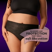 Always Discreet Boutique Incontinence Underwear, Maximum Protection, XL, Black, 9 Count
