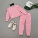 thumbnail image 4 of Gibobby Conjunto térmico bebé Niños pequeños bebés niñas niños Otoño Invierno algodón sólido manga larga Sudadera con capucha pulóver conjunto de ropa(Rojo, 4-5 Años), 4 of 5