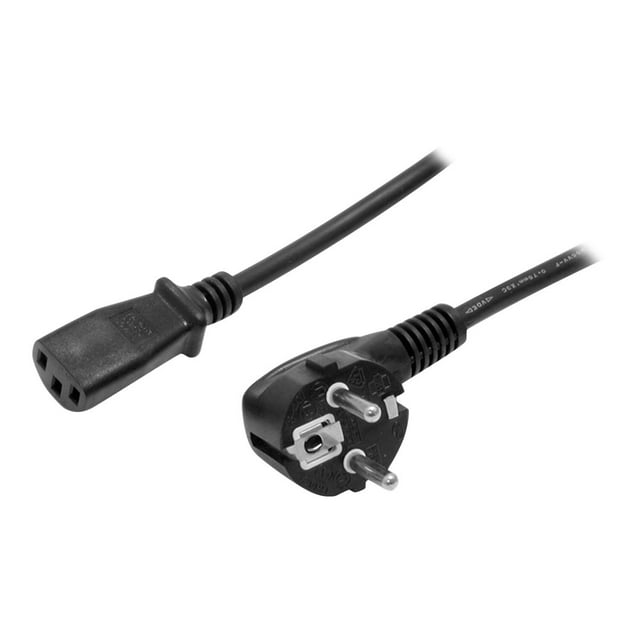 StarTech.com 2m (6ft) Computer Power Cord, 18AWG, EU Schuko to C13 Power Cord, 10A 250V, Black Replacement AC Cord, TV/Monitor Power Cable, Schuko CEE 7/7 to IEC 60320 C13 Power Cord - PC Power Supply Cable - Power cable - power IEC 60320 C13 to power CEE 7/7 (M) - 6 ft - black - for P/N: KITBXAVHDPEU, KITBXDOCKPEU