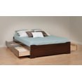 thumbnail image 3 of Prepac Coal Harbor Full Mates Platform Espresso Storage Bed with 6 Drawers, 3 of 4