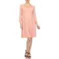 thumbnail image 2 of White Mark 3/4 Sleeve Crisscross Neck Dress (Women's & Women's Plus), 2 of 5