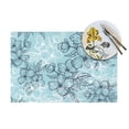 thumbnail image 4 of ZNDUO Placemats, 6 PCS Heat Resistant Stain Resistant Woven PVC Insulation Placemats, Durable Washable Elegant Table Mats for Dining-Natural Forest Petals, 18"x12", 4 of 6