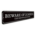 thumbnail image 3 of Beware of Zombies Novelty Decor, Metal Wall Sign - 4x18 Inches, 3 of 4