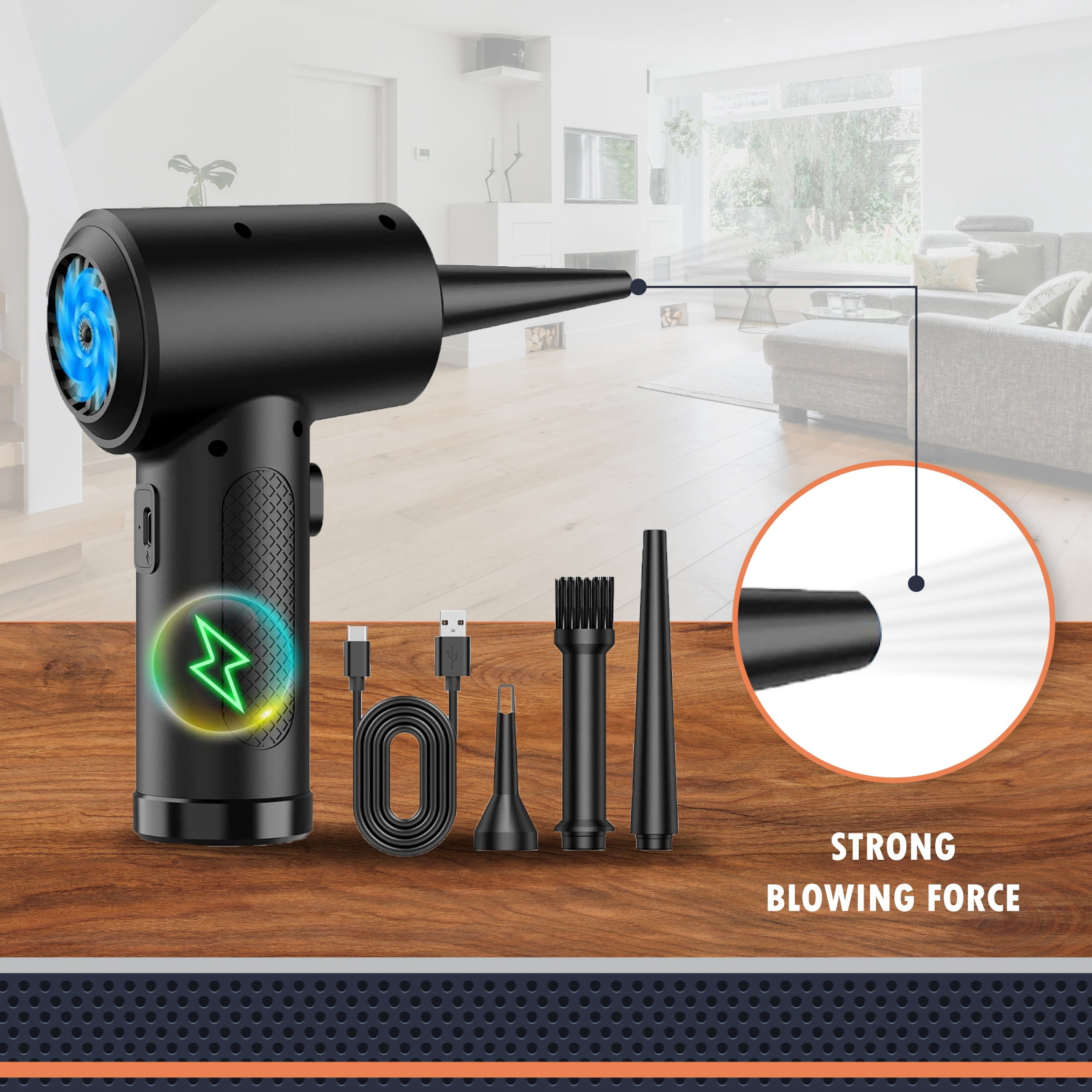 Newhouse NHAD-BR-001 Cordless Electric Compressed Air Duster
