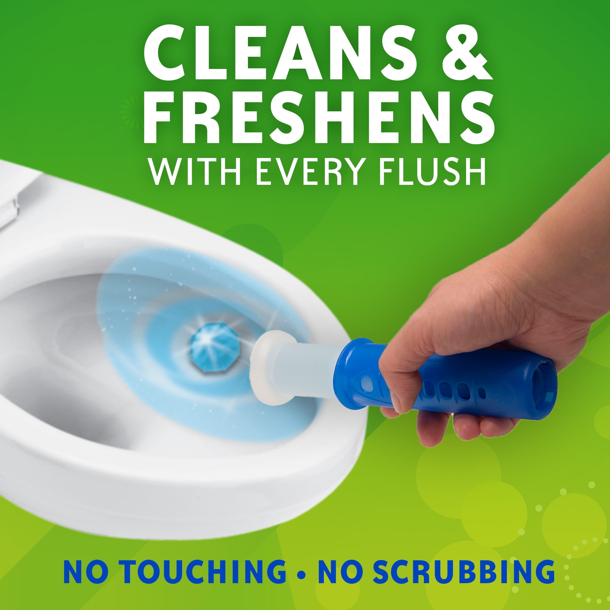 (2 pack) Scrubbing Bubbles Automatic Toilet Bowl Cleaner, Fresh Gel Cleaning Stamp, Rainshower, Dispenser & 6 Gel Stamps