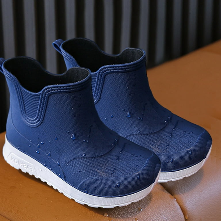 Xfvqtps Kids Toddler Rain Boots Unisex Solid Color Simplicity
