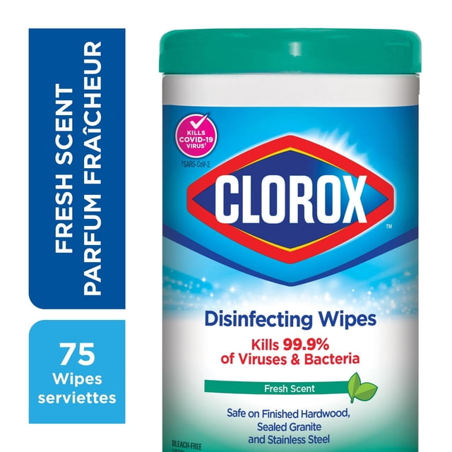 Clorox® Disinfecting Wipes, Fresh Scent, 75 Count