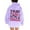 Purple, variant on Women's Letter Graphic Cute Hoodies Enjoy The Little Things Hooded Sweatshirt Color: Khaki Size: S