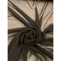 Black silk georgette fabric, 44” wide, sold by the yard