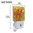 thumbnail image 4 of Yellow Red Floral Stained Glass Night Light 2 Pack LED Nightlight Plug into Wall Dusk to Dawn Sensor Soft White, 4 of 7