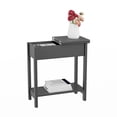 thumbnail image 5 of Lavish Home Narrow Sofa Console or End Table with Flip-Top Storage Compartment and Shelf (Gray), 5 of 6