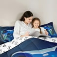 thumbnail image 4 of jejeloiu Gamer Gaming Bedding Comforter Set 7pcs,Modern Video Game Queen Bedding Sets,Gray Cartoon Gamepad Queen Sheet Sets For Kid Boy,Lightweight Room Decorative Reversible, 4 of 8
