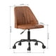 thumbnail image 3 of Silla de Oficina FurnitureR PU BONE OFFICE CHIAR Marrón Altura ajustable 10.5cm, 3 of 5