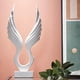 thumbnail image 3 of Alas de ángel de resina, artes abstractas simuladas de águila, decoración nórdica moderna, hogar, pequeña sala , adorno de estante de TV blanco BLESIY Escultura de mesa, 3 of 7