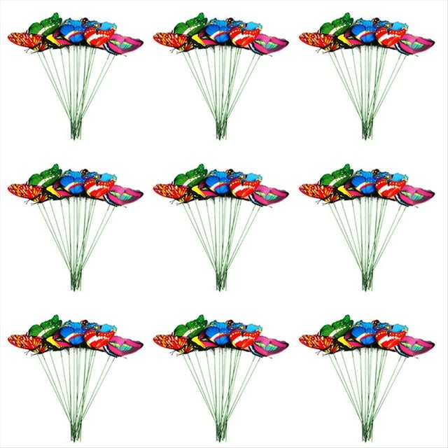 100 Mariposas de PVC para Exteriores, Manualidades, Decoración Al Aire Libre, Mariposas para Oficina y Jardín, 25 cm