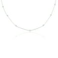 thumbnail image 1 of 14K White Gold Diamond Bezel Station Necklace, 1 of 1