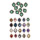 thumbnail image 1 of 20 botones planos de perlas brillantes para manualidades, vestidos y álbumes de recortes. color verde mezclado, 1 of 9