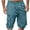 Sky Blue, variant on Men Cargo Shorts Outdoor Zipper Elastic Waist Knee Length Short with Multi Pockets Bermuda Shorts Fishing Work